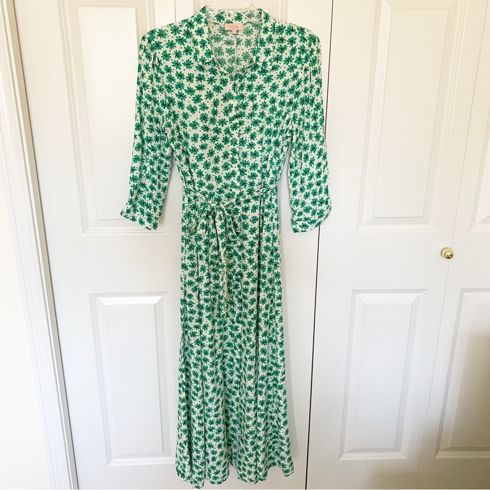 GOA Paris green floral Dress